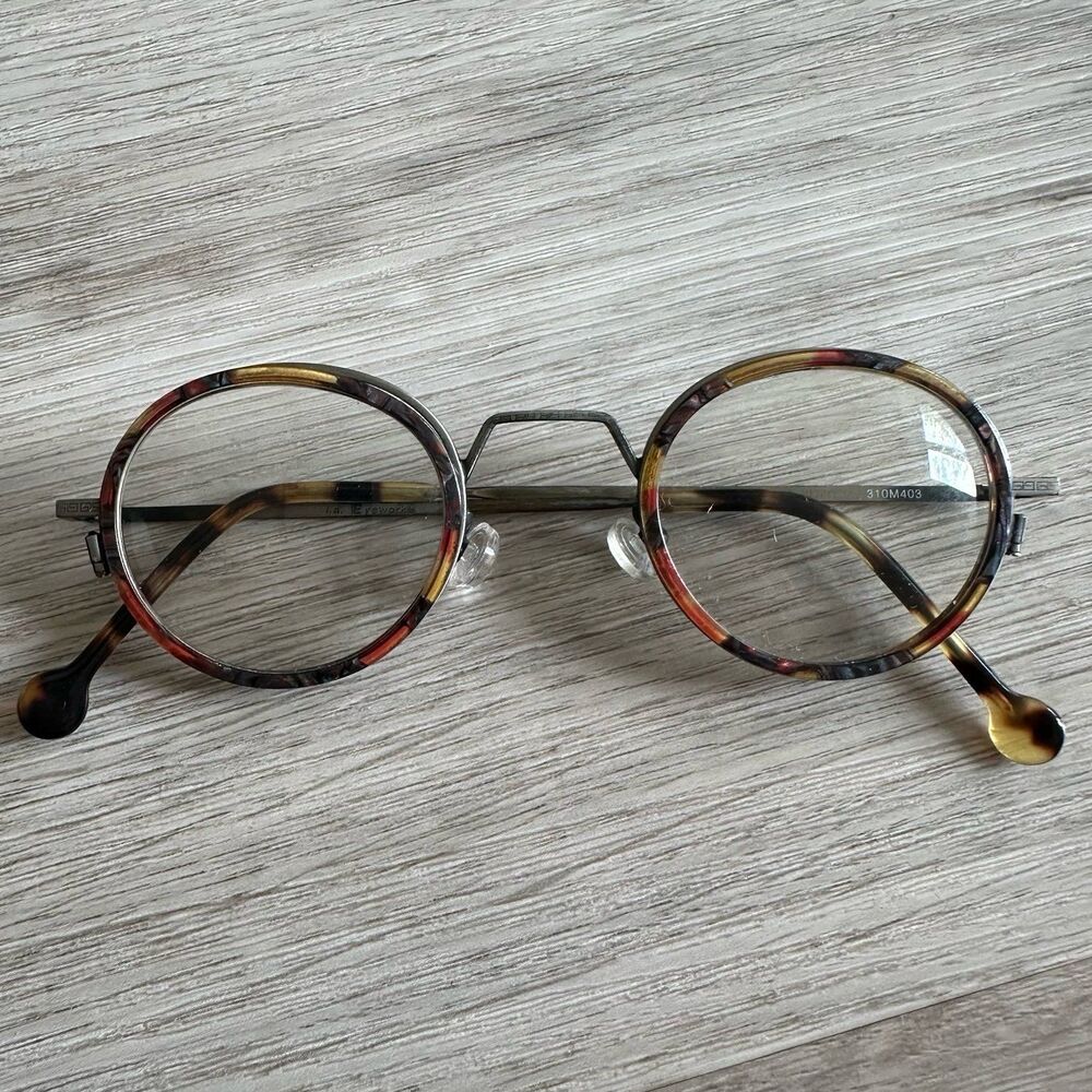 Vintage 1990s L.A. Eyeworks Jo Henry Eyeglasses Frames 310M403 Analog Butter Mom